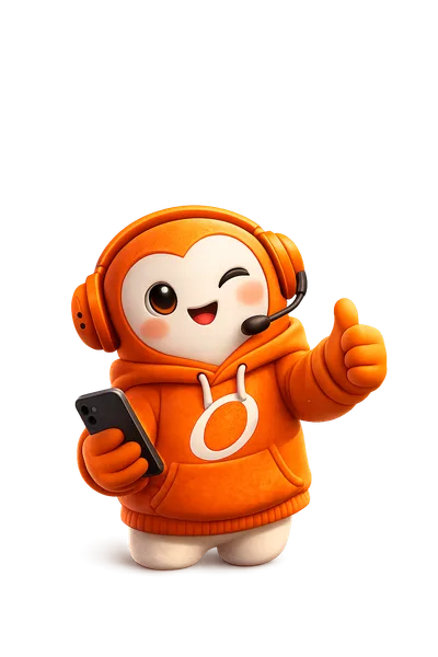 Buddy, the Orana Guidebooks assistant, giving a thumbs up